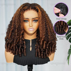 13x6 HD Transparent Lace Frontal Glueless Wigs | Natural/deep Wave Chocolate Brown