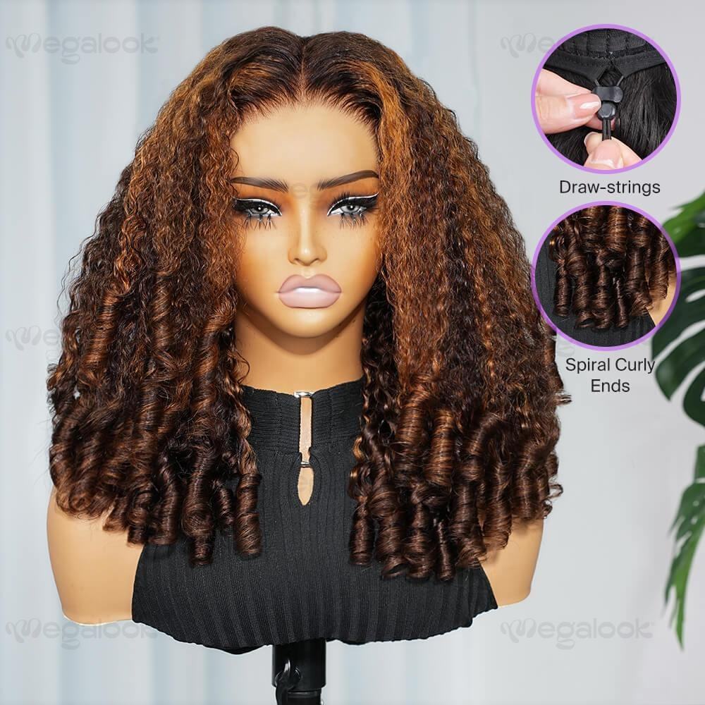 13x6 HD Transparent Lace Frontal Glueless Wigs | Natural/deep Wave Chocolate Brown