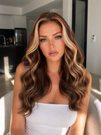 6X5 HD Lace Body Wave Wig | Highlights with Blonde Front Pieces (4/27)