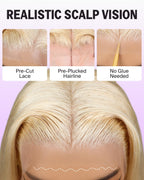 Sreaight 61B Blonde 6x5 Pre-Cut Glueless Wig