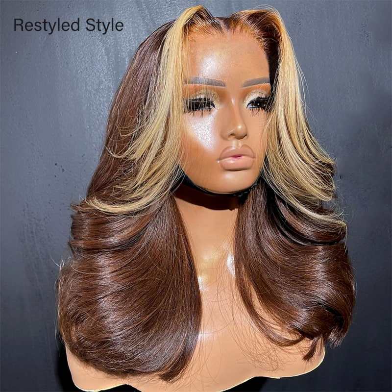 6X5 HD Lace Body Wave Wig | Highlights with Blonde Front Pieces (4/27)