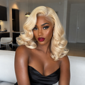 Bob Wavy 61B Blonde 6x5 Pre-cut Short Glueless Wig
