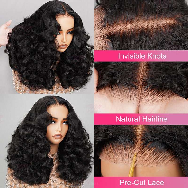Funmi Curly 6x5 Pre-cut Short Glueless Wig