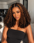 13x6 HD Transparent Lace Frontal Glueless Wigs | Burmese Curly | Highlighted (4P30)